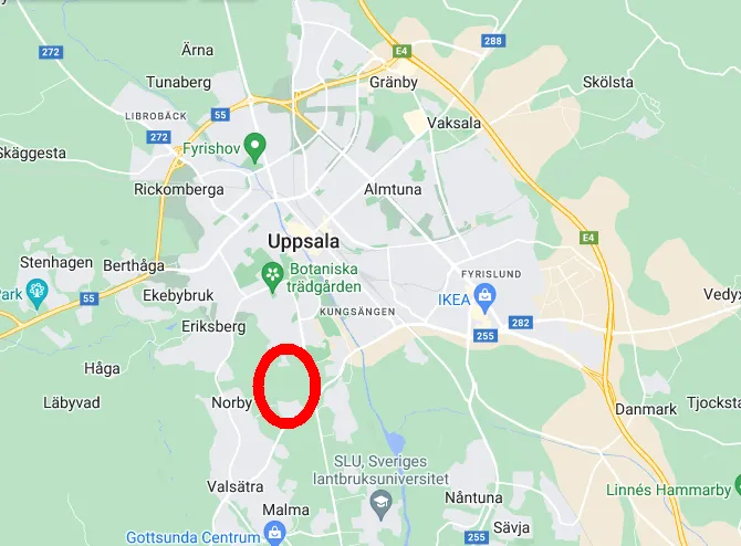 Karta över Rosendal