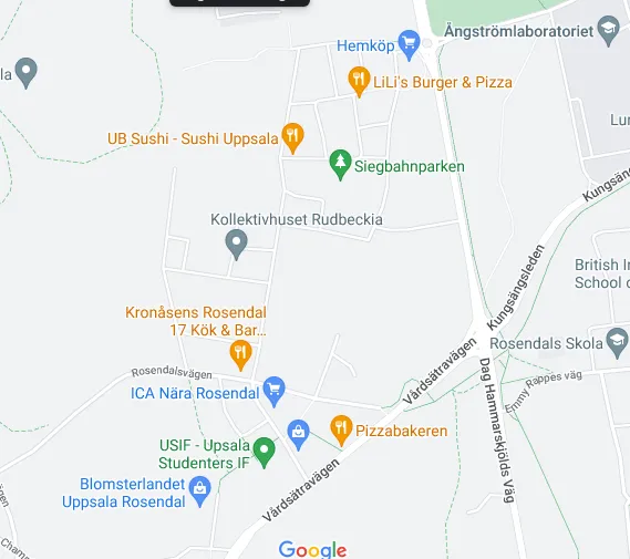 Översiktsbild över Rosendal